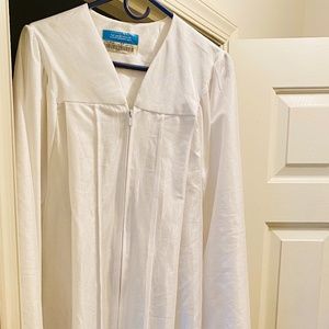 White Graduation Gown (Cap not included)